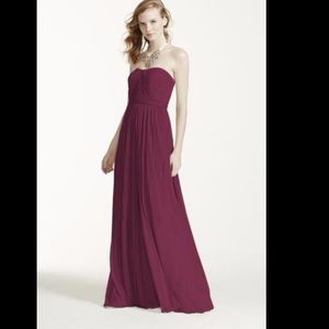 Davids Bridal Wine color dress size 10